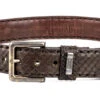 Ceinture Cuir Crocodile Et Python Castana " 228 "