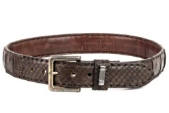 Ceinture Cuir Crocodile Et Python Castana " 228 " -Maroquinerie cinturoncc214cocodrilopytoncastana02 059358300 1853 14102019