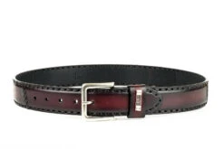 Ceinture Cuir Homme Mayura Rojo Negro " M-925 "