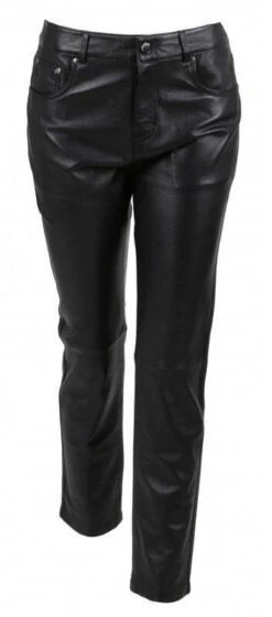 Oakwood Pantalon Cuir Femme Agneau Noir " 63961 " -Maroquinerie clarissaref63961noirpantalondroitencuirveritable3 080921400 1033 05072021