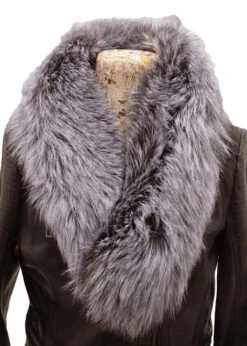 Col Fourrure Renard Argenté "APOLINE"