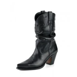 Santiags Cuir Femme Noir MAYURA " 295 " -Maroquinerie cowboyboot1952xbblack 030460000 1748 29042019
