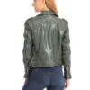 Blouson Cuir Femme Daytona Kaki " PAULA "