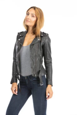 Blouson Cuir Femme Daytona Noir " PAULA " -Maroquinerie cuirsguignard2024101849noir1696 036564200 1659 26092023