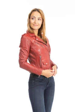 Blouson Cuir Femme Daytona Rouge " PAULA " -Maroquinerie cuirsguignard2024101849redchili1711 089595200 1659 26092023