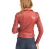 Blouson Cuir Femme Daytona Rouge " PAULA "