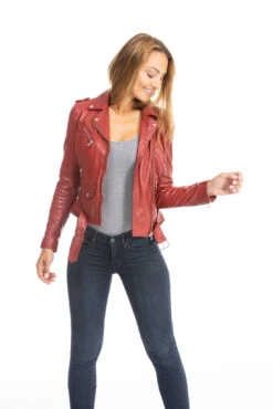 Blouson Cuir Femme Daytona Rouge " PAULA " -Maroquinerie cuirsguignard2024101849redchili1730 058478000 0959 28092023
