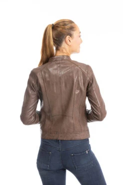 Blouson Cuir Femme Style Motard Bison " 102581 " -Maroquinerie cuirsguignard2024102581bison2416 001691700 1004 28092023