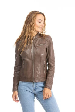 Blouson Cuir Femme Style Motard Bison " 102581 " -Maroquinerie cuirsguignard2024102581bison2879 096284900 1004 28092023