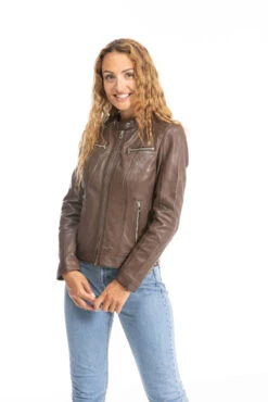 Blouson Cuir Femme Style Motard Bison " 102581 " -Maroquinerie cuirsguignard2024102581bison2882 019359100 1004 28092023