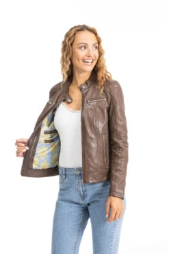 Blouson Cuir Femme Style Motard Bison " 102581 " -Maroquinerie cuirsguignard2024102581bison2888 079879500 1004 28092023