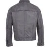Blouson Cuir Homme Agneau Gris " DORIAN "