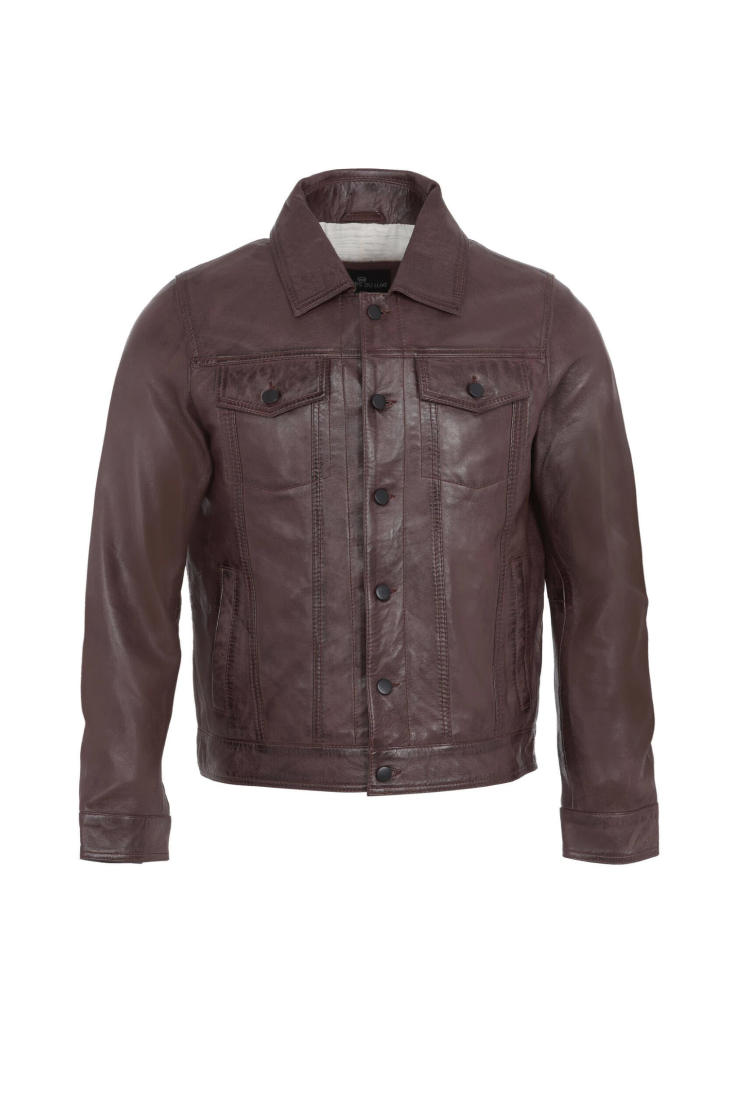 Blouson Cuir Homme Agneau Wood " DORIAN " 2 Blouson Cuir Homme Agneau Wood " DORIAN " – Image 2