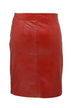 Jupe Cuir Femme Rouge "DORA"