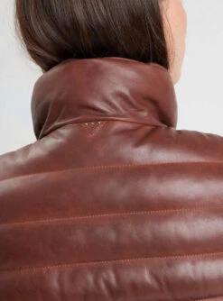 Doudoune Cuir Femme Cognac " 102034 " 11 Doudoune Cuir Femme Cognac " 102034 " -Maroquinerie doudounecuir102034 088347500 1751 14102022