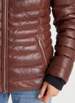 Doudoune Cuir Femme Cognac " 102034 " 9 Doudoune Cuir Femme Cognac " 102034 " -Maroquinerie doudounecuir102034cogna 060096200 1752 14102022