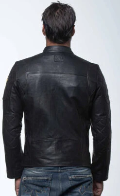 Blouson Cuir 24 H LE MANS Noir " DUFF 4 "