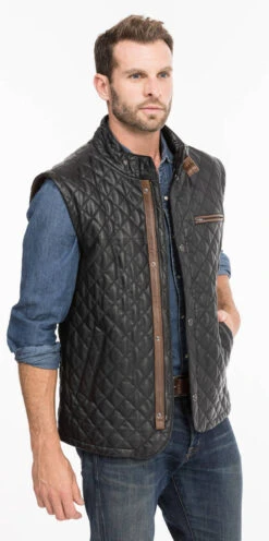 Gilet Sans Manches Noir "E08" -Maroquinerie e08noir4 031991100 1429 08102021