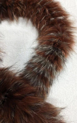 Echarpe Fourrure Renard Roux/gris " BOA "