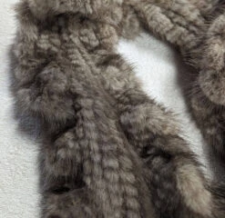 Echarpe Fourrure Vison Gris " COLV "