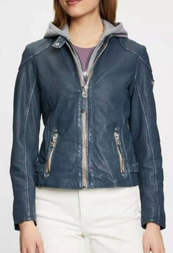 GIPSY Blouson Cuir Femme à Capuche Denim " FINJA " 7 GIPSY Blouson Cuir Femme à Capuche Denim " FINJA " -Maroquinerie finja6 093380000 0938 20102022