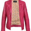 Oakwood Veste Cuir Femme Agneau Fushia " 64206 "