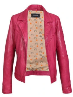 Oakwood Veste Cuir Femme Agneau Fushia " 64206 "