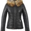 Oakwood Doudoune Cuir Femme Noir " 61678 "