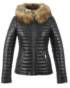 Oakwood Doudoune Cuir Femme Noir " 61678 "