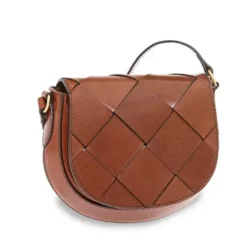 Grand Sac Bandoulière En Cuir Tressé The Bridge Bettina - Marron 5 Grand Sac Bandoulière En Cuir Tressé The Bridge Bettina - Marron -Maroquinerie gd travers tresse bettina 206 2