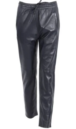 Pantalon Cuir Oakwood Femme Agneau Bleu Marine " 63641 "