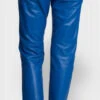 Pantalon Cuir Oakwood Femme Agneau Bleu " 63641 "