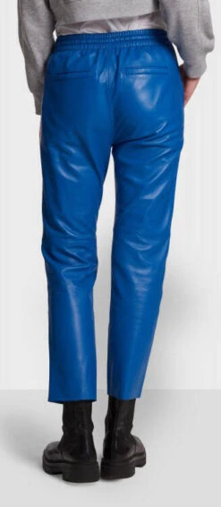 Pantalon Cuir Oakwood Femme Agneau Bleu " 63641 "