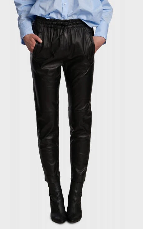 Pantalon Cuir Oakwood Femme Agneau Noir " 63641 " 1 Pantalon Cuir Oakwood Femme Agneau Noir " 63641 "