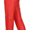 Pantalon Cuir Oakwood Femme Agneau Rouge " 63641 "