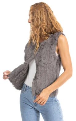 Gilet Lapin Femme Sans Manches Anthracite Oakwood " 62683 " -Maroquinerie gilet62683grisf 052500400 1554 25092023