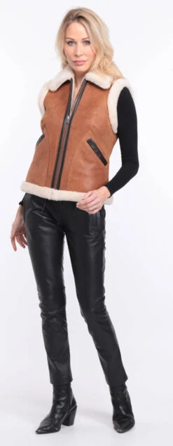 Gilet Sans Manches Whisky Mouton " ITALIE " 31 Gilet Sans Manches Whisky Mouton " ITALIE " -Maroquinerie gilet italo whisky 23 045186900 1408 01072023 scaled