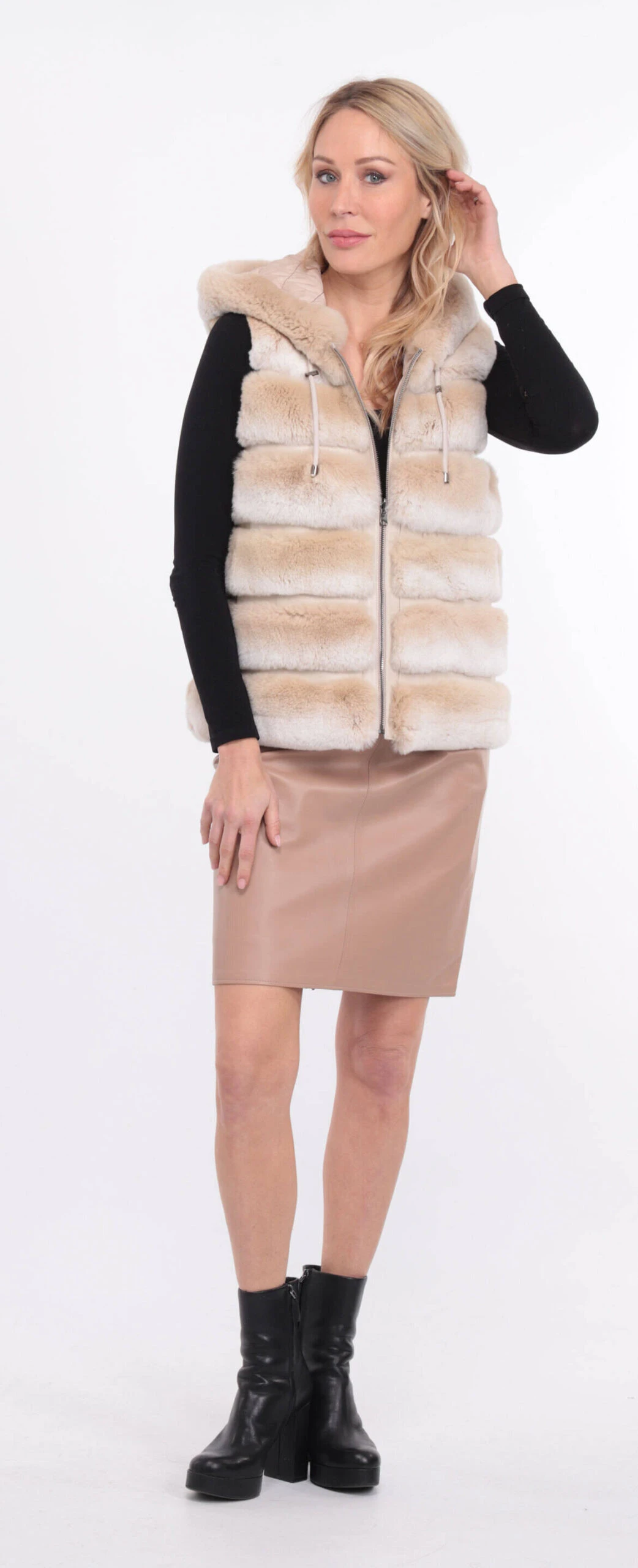 Gilet Reversible Lapin Beige " REXE " 16 Gilet Reversible Lapin Beige " REXE " – Image 16