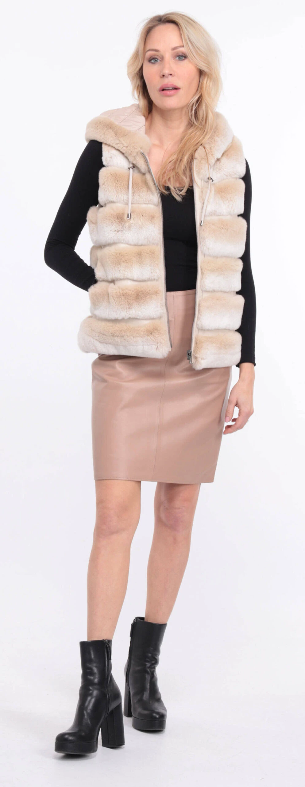 Gilet Reversible Lapin Beige " REXE " 14 Gilet Reversible Lapin Beige " REXE " – Image 14