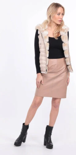 Gilet Reversible Lapin Beige " REXE " 36 Gilet Reversible Lapin Beige " REXE " -Maroquinerie gilet rexy beige td 1 074325900 1415 01072023 scaled