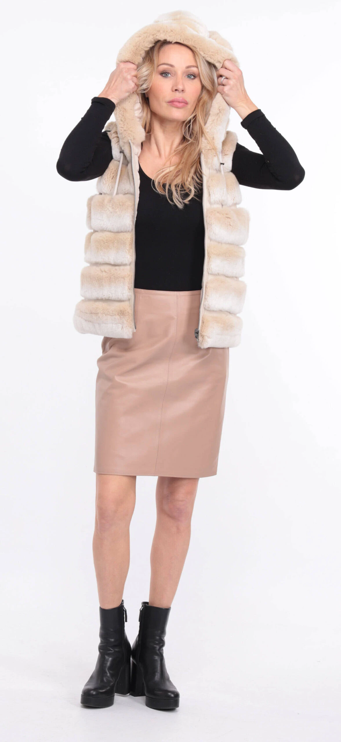 Gilet Reversible Lapin Beige " REXE " 13 Gilet Reversible Lapin Beige " REXE " – Image 13