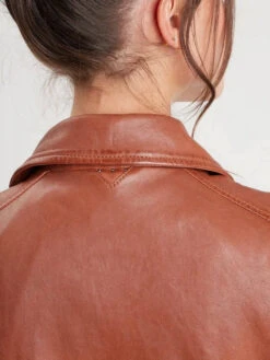 Gilet Sans Manches Cuir Femme Cognac " 102338 " -Maroquinerie giletcuir102338cognac5 014721600 1751 14102022