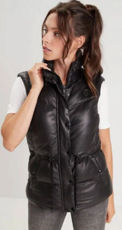 Gilet Sans Manches Doudoune " 102378 " -Maroquinerie giletcuir102378noir2 091395700 1752 14102022