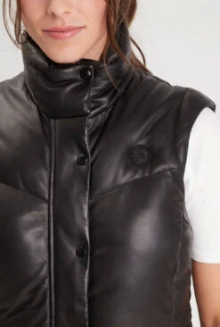 Gilet Sans Manches Doudoune " 102378 " -Maroquinerie giletcuir102378noir4 059729300 1751 14102022