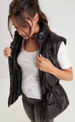 Gilet Sans Manches Doudoune " 102378 " -Maroquinerie giletcuir102378noir6 042674300 1751 14102022