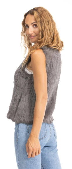 Gilet Lapin Femme Sans Manches Anthracite Oakwood " 62683 " -Maroquinerie giletlapin62683grisf 060857500 1554 25092023