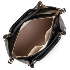 Lancaster - Grand Sac à Main Louisa Foulonné Double Noir/Naturel 7 Lancaster - Grand Sac à Main Louisa Foulonné Double Noir/Naturel -Maroquinerie grand sac a main louisa foulonne double cuir noir naturel made in france lancaster 3