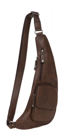 Hexagona Sac Porté Travers Cuir Vachette Marron Vieilli " 664754 " -Maroquinerie holsterencuirdevachette6647542 061604100 1658 23032021