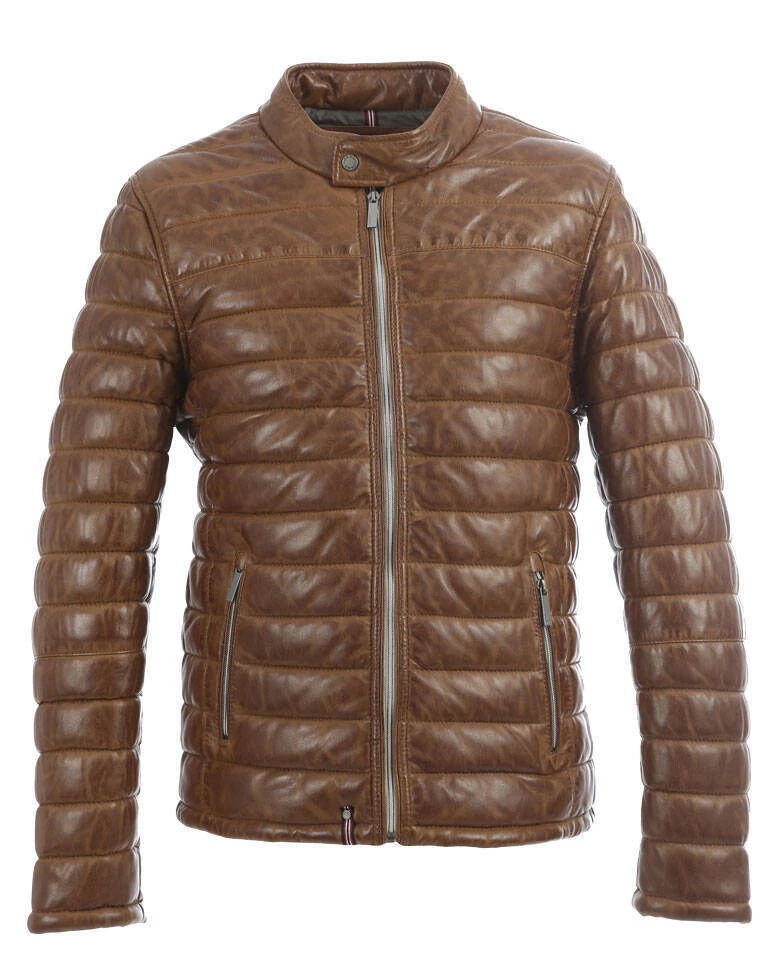 Oakwood Doudoune Cuir Homme Agneau Cafe " 64077 " 1 Oakwood Doudoune Cuir Homme Agneau Cafe " 64077 "