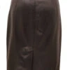 Jupe En Cuir D'agneau Noir "LENA"